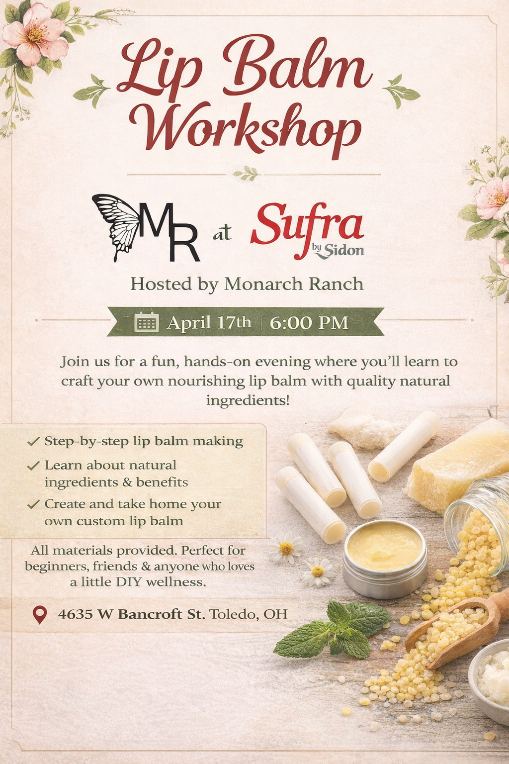 Lip Balm Workshop 4/17/2026